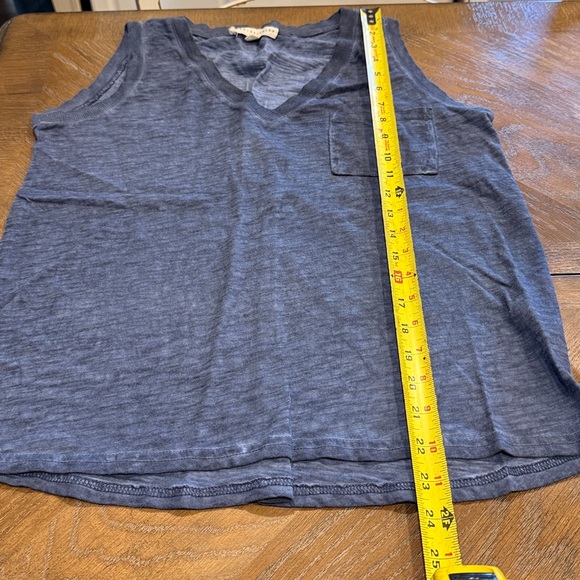 Jane and Delancey Heathered Blue Muscle Tee - Picture 5 of 8